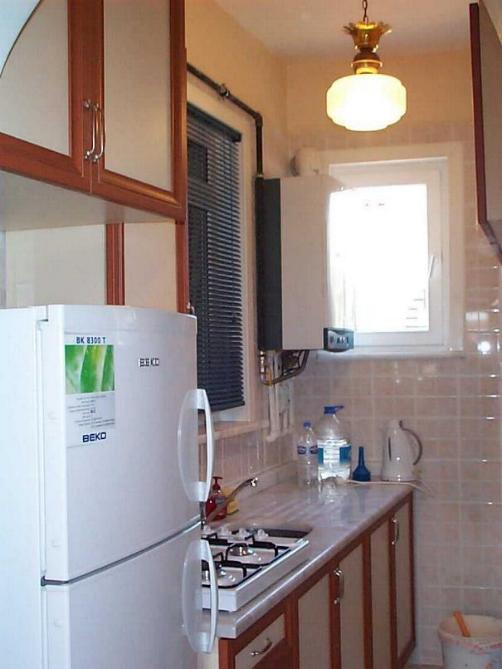 the kitchen is small but fully equipped (except dishwasher)